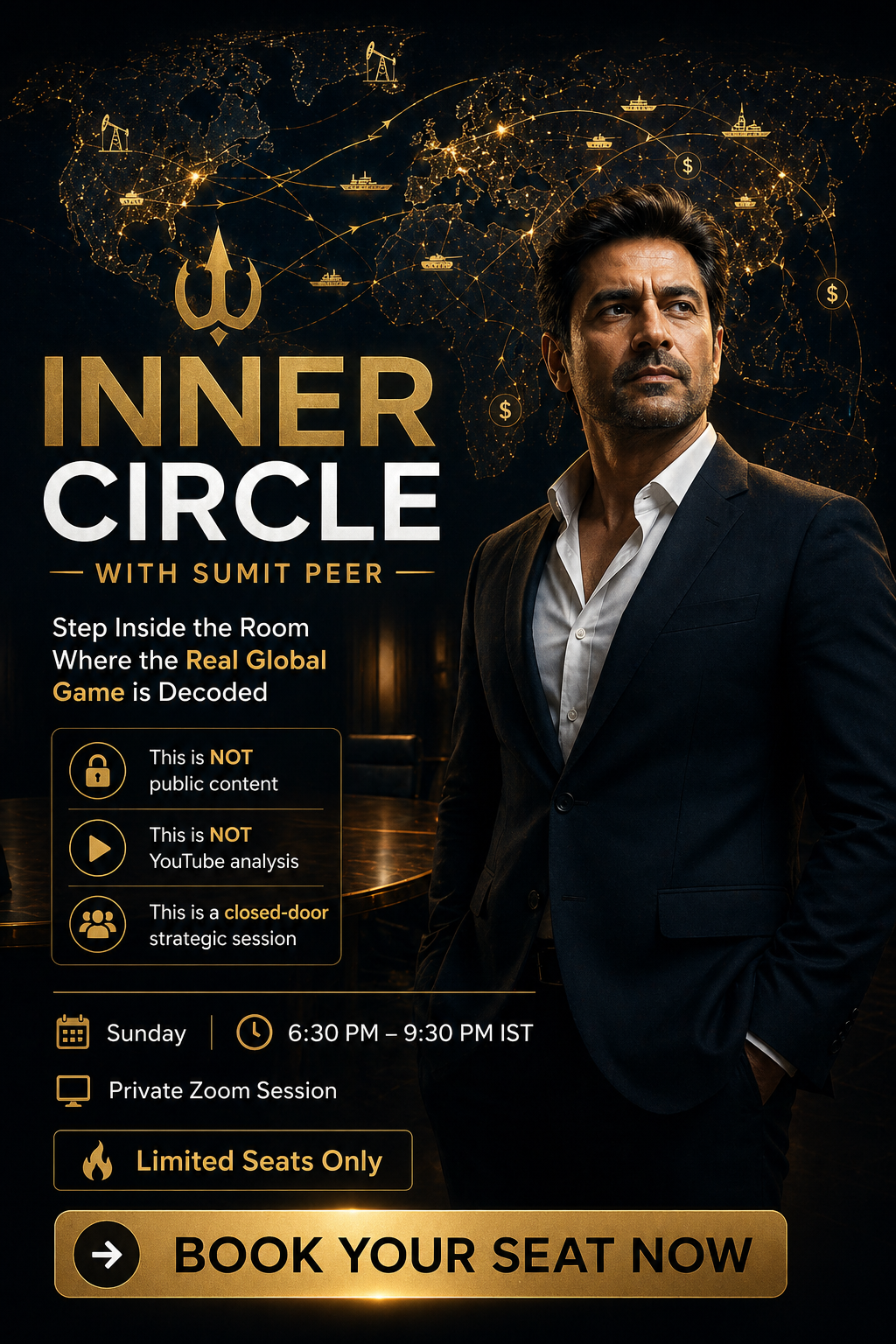 Inner Circle with Sumit Peer vertical event poster